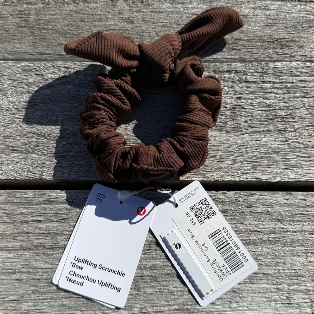 Lululemon Uplifting Scrunchie Bow Java Brown ☕ NWT